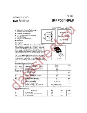 IRFP064NPBF datasheet  